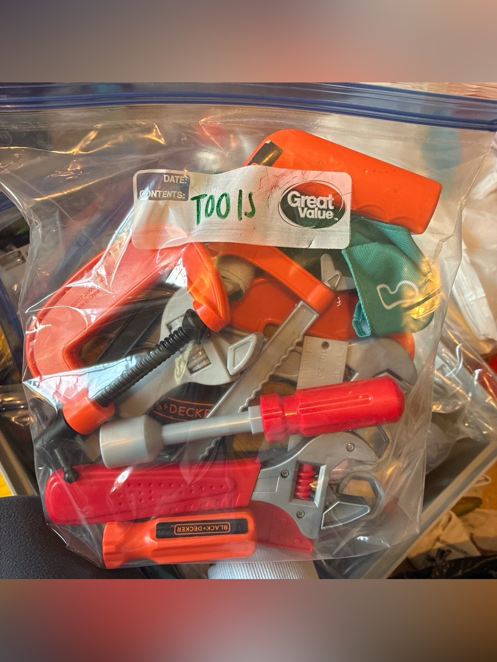 Black & Decker Orange and Red Kids Tool Playset